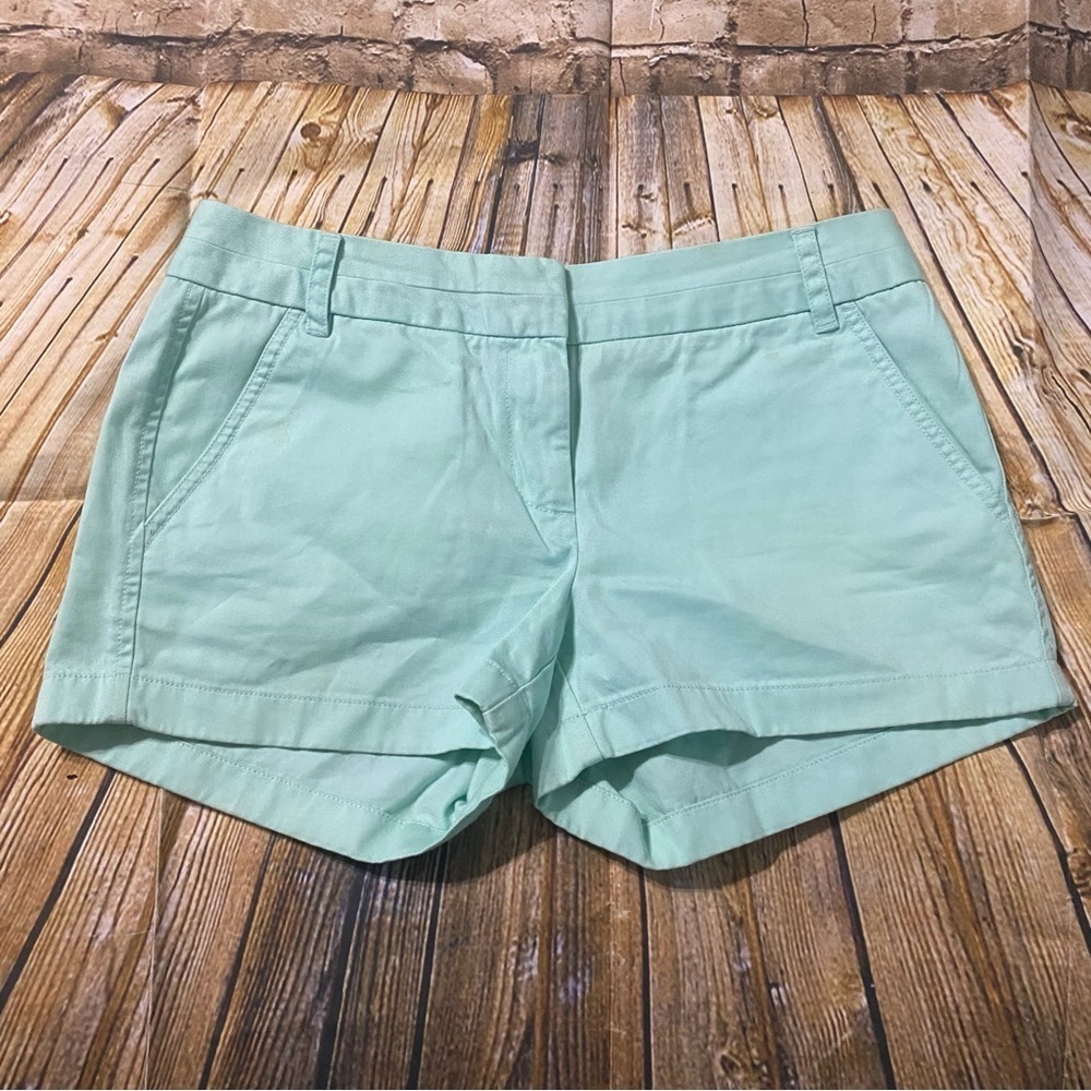J Crew Mint‎ Green Cotton Chino Shorts